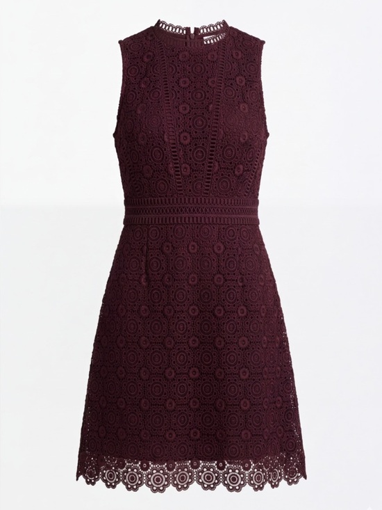 Ever New Dresses & Skirts - Ever New Melbourne Deep Plum Guipure Lace Sleeveless Dress - Size US 2